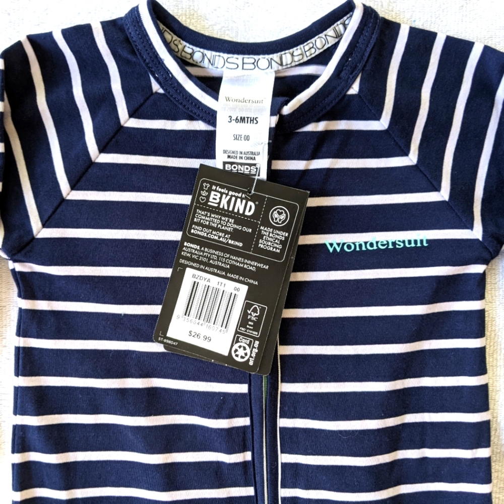 Bonds Wondersuit NWT 3-6 months